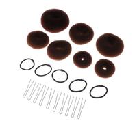 PACKOVE 22 Pièces Coiffure Support De Chignon à Cheveux Élastiques Pour Cheveux Chignons Pour Cheveux Féminins Beignet De à Cheveux Accessoires De Chair De Cheveux Café
