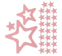PACKOVE 24 Pièces Autocollants Antidérapants pour Baignoire en Peva D'étoile Rose, Sécurité Renforcée pour Adultes et Seniors la Salle de Bain