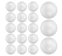 PACKOVE 24 Pièces Boules Blanches 3 Pouces Sphères Rondes en Mousse pour Loisirs Créatifs, pour Collage et Maintien de Forme, pour Projets Artistiques