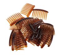 PACKOVE 24 Pièces Peignes Latéraux Vintage Plastique Dents Fixation Sécurisée pour Voile Mariée Accessoires Coiffure Polyvalents Résistants