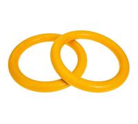 PACKOVE 2pcs Anneaux de Gymnastique Noirs en Abs et Polyester pour Entraînement de Force Solide, Accessoires Sportifs pour Exercices en Extérieur et Fitness Complet