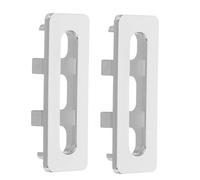 PACKOVE 2pcs Bague Trop Plein Lavabo en Plastique Argenté, Bouchon de Finition D'évier Cuisine Rectangulaire, Installation Facile pour Salle de Bain Cuisine