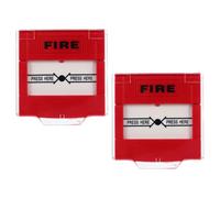 PACKOVE 2pcs Bouton D'appel Mural Rouge pour Alarme Incendie Réinitialisation Manuelle, Plastique Solide, Compatible Système, Réponse Rapide pour Espaces Publics et Hôtels