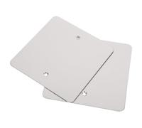 PACKOVE 2pcs Couvercle de Prise Électrique en Acier Inoxydable Argenté, Plaque Murale Compacte et Ignifuge pour Cacher Prises Inutilisées à Domicile