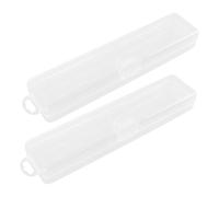 PACKOVE 2pcs Portable De Maquillage Portable Porte-Pinceau avec Couvercle Voyage Cosmetic Brush Organisateur Boîte De Rangement Crayon Eyeliner Eyeliner Container Makeup Brush