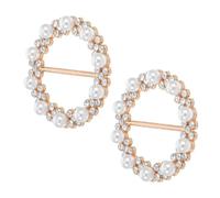 PACKOVE 2pièces Anneau de Foulard Alliage avec Strass Boucle de Foulard Forme de Cœur Cercle Pinces pour Femme