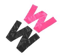 PACKOVE 2Pièces Bandeau Satiné Large pour Perruques Lot de Rose et Noir Accessoire Élégant pour Coiffer et Style