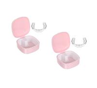 PACKOVE 2pièces Boîte De Rangement Portable Pour Prothèses Dentaires Étui De Nettoyage Avec Panier De Drainage De Trempage Pour Appareils Orthodontiques Et Outils Personnels