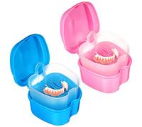 PACKOVE 2pièces Boîtes Pour Prothèses Dentaires Étuis De Voyage Contenants Pour Prothèses Dentaires Gobelets Pour Fournitures Pour