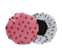 PACKOVE 2pièces Bonnet De Bain Satin à Trois Couches Lot De Bonnets De Douche Élastiques Confortables Et Faciles à Transporter Après Lavage