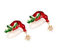 PACKOVE 2pièces Broche De Noël Lot De Incrustée De Diamants Ornement Pour Vêtements Broche De Noël