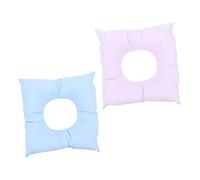 PACKOVE 2pièces Oreiller De Massage Coton Pour Visage Et Corps Coussin Spa Salon Confortable Pour Massage Dos Cervicales Et Nuque Appui-tête Relaxant Bleu Et Rose