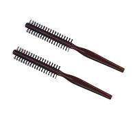 PACKOVE 2pièces Peigne à Cheveux Bouclés Manche Bois Brosse à Cheveux Pour Coiffure Salon Peigne à Roulettes