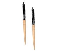 PACKOVE 2pièces Peigne à Friser Et Petite Brosse à Cheveux Lot Pour Coiffage Brushing Antistatique Peigne à Bigoudis Avec Picots Torsadés Pour Séchage Rapide