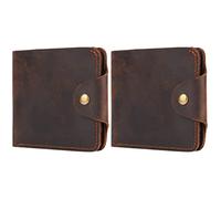PACKOVE 2pièces Portefeuille Cuir De Vachette pour Hommes Porte-Cartes Multifonctionnel Support pour Billets Et Monnaie Style Horizontal