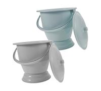 PACKOVE 2pièces Pot De Chambre Plastique Avec Couvercle Urinal Portable Pour Adultes Bassine Réutilisable Pour Et Hôpital