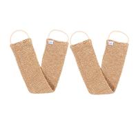PACKOVE 2pièces Sangle Exfoliante pour Dos Jute Ramie Serviette de Bain Éponge de Massage pour Dos Douche et Bain