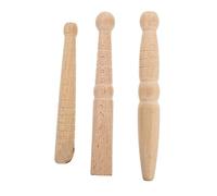 PACKOVE 3 Ensembles 3 Pièces Ensemble de barre de massage outils Masseur de soins de la peau masseur de points d'acupuncture tige d'acupression de massage en bois