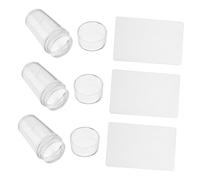 PACKOVE 3 Ensembles à Ongles Transparents avec Grattoir et Plaque de Manucure Outils Diy pour Nail Art