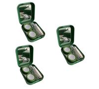 PACKOVE 3 Ensembles Boîte à Lentilles de Contact Colorée avec Étui Étanche pour Voyage Format Compact pour Lentilles Souples Rigides