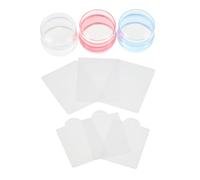 PACKOVE 3 Ensembles Modèle de timbre d'ongle à ongles plaque de tampon à ongles tampon d'art d'ongle outil d'ongle clou plaque de l'ongle pochoirs à ongles Gel de silice