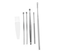 PACKOVE 3 Ensembles Of Stainless Steel Ear Wax Cleaners Durable Ear Cleaning Tools For Safe And Earwax Removal