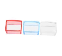 PACKOVE 3 Ensembles pour Nail de Manucure avec Plaques de Stamping Rose Bleu et Transparent Outils Diy pour Créations Uniques