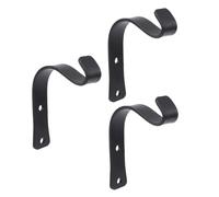 PACKOVE 3 Ensembles pour Pot de Fleurs Suspendu en Fer Noir | Fixation par Vis Auto-perceuse, Maintien Stable au Mur, Usage Chambre et Balcon, Style Minimaliste
