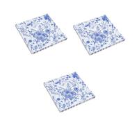 PACKOVE 3 Ensembles Serviette Bleue Et Blanche Décoration De Table Serviettes En Papier Damiser Les Serviettes Serviette En Papier À Fleurs Vintage Serviettes De Fête Blue 100 Pièces * 3