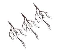 PACKOVE 3 Pièces Accessoires DIY Artificiel Branches Décoratives pour Coiffe de Cerf Fête Halloween Marron Profond