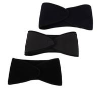 PACKOVE 3 pièces Bandeau Cache-oreilles Polaire Double Chaud Réglable pour Homme et Femme Protection Thermique le Froid pour Course Cyclisme et Sports Hiver Noir Gris Foncé Marine