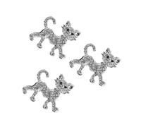 PACKOVE 3 Pièces Broche Chat Femme Brillant Accessoire Mode Adorable À Forme De Chat Pin Vintage Pour Vêtements Épingle Multioccasion