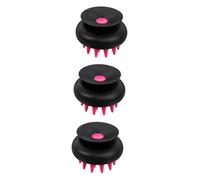 PACKOVE 3 Pièces brosse à shampoing brosse à cheveux démêlante cuir chevelu bouclé massage brosse à cheveux de laveur de tête pour laver les cheveux abdos Black