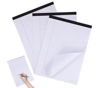 PACKOVE 3 Pièces Carnet de Notes A4 Blanc, 30 Feuilles, Papier Ligné