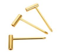 PACKOVE 3 Pièces e Réglage du Manche de Guitare, Clé à Truss Rod pour Guitare Acoustique et Électrique, 6,35mm, Métal, Or, Forme en L, Réglage Précis pour Setup et Tuning