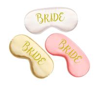 PACKOVE 3 Pièces des lunettes de masque de sommeil noce décorations de mariage masque yeux cache-yeux pour dormir masque pour les yeux pour dormir pour les femmes soie