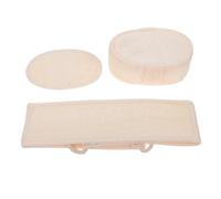 PACKOVE 3 Pièces Ensemble De Lavage De Bain à Trois Pièces Éponges De Luffa De Bain Pour La Exfoliant Scrubber Les Serviettes Corps Filet Serviettes Pour Le Beige Coton