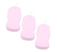 PACKOVE 3 Pièces éponge de bain épurateur de mousse scrubber Sponge de souple sableuse de dame éponge exfoliante pour bébé éponge exfoliante douce PVC rose