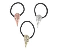 PACKOVE 3 Pièces Skull Hair Ties Viking Style Elastic Ponytail Holders With Crow Head Lightweight Comfortable Hair Bands For Daily Wear And Parties