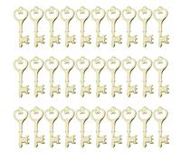 PACKOVE 30 Pièces Tranches de Bois de Clé pour Artisanat DIY Copeaux de Bois Robustes Surface Lisse à Peindre pour Décoration Activités Créatives Idées Présent