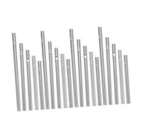 PACKOVE 30 Pièces Tubes de Carillon Éolien en Aluminium, Kit DIY, Argenté, Lisses sans Bavures, Son Clair et Résonnant, 70/80/90/100/120mm, pour Décorations Suspendues de Porche