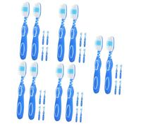 PACKOVE 30pièces Mini Brosse à Dents Portable Pour Inmates Brosse à Dents Douce Avec Poignée Courte Pour Nettoyage Milieu Carcéral