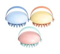 PACKOVE 3pcs Peigne de Massage Pratique Tpr Brosse Spa Shampooing pour Cheveux Mousse Nettoie en Profondeur Usage Sec et Humide