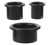 PACKOVE 3pcs Porte-accessoires pour Sèche-cheveux en Acier Inoxydable Noir, Support Résistant la Rouille et Accès Facile, pour Station de Barbier et Usage Domestique