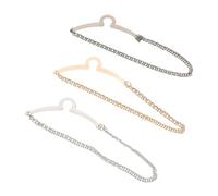 PACKOVE 3pièces Épingles à Cravate Cuivre Chaîne de Maillons pour Costumes et Cravates Affaires Accessoires de Mariage