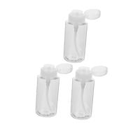 PACKOVE 3pièces Flacon Distributeur Transparent Avec Pompe Push Top De Bouteilles Pour Lotion Démaquillant Et Toner Pour Soins Peau Et Voyage