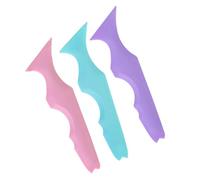 PACKOVE 3pièces Outil Applicateur De Mascara Outil De Maquillage Pour Eye-liner Pochoirs Silicone Réutilisables Pour Sourcils