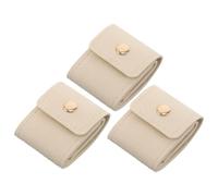 PACKOVE 3pièces Pochette de Rangement pour Bijoux Organisateur de Voyage Portable Étui à Boucles Oreilles Compact Pochette pour Colliers et Bagues Mini Étui de Voyage pour Bijoux Essentiel