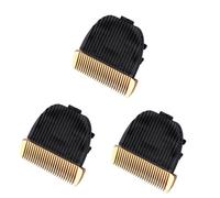 PACKOVE 3pièces Rasoir Céramique Professionnel à Dents Pour Tondeuse à Cheveux Couleur Dorée Et Noire Coupe Et Réutilisable