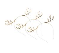 PACKOVE 3pièces Serre-tête De Noël Renne Avec Paillettes Accessoire De Cheveux Mignon Pour Séance Photo Et Décoration De Fêtes